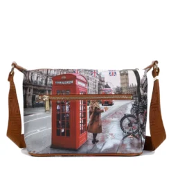 Borsa Donna Hobo Y NOT a Tracolla YES-592 Red London