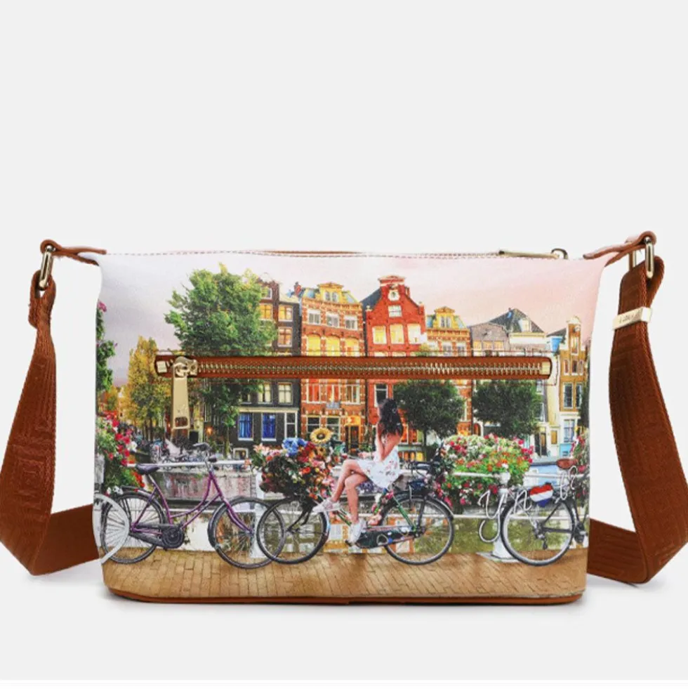 Borsa Donna Hobo Y NOT a Tracolla YES-592 Flower River
