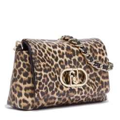 Borsa Donna Media a Spalla LIU JO Better linea La Puffy stampa Animalier