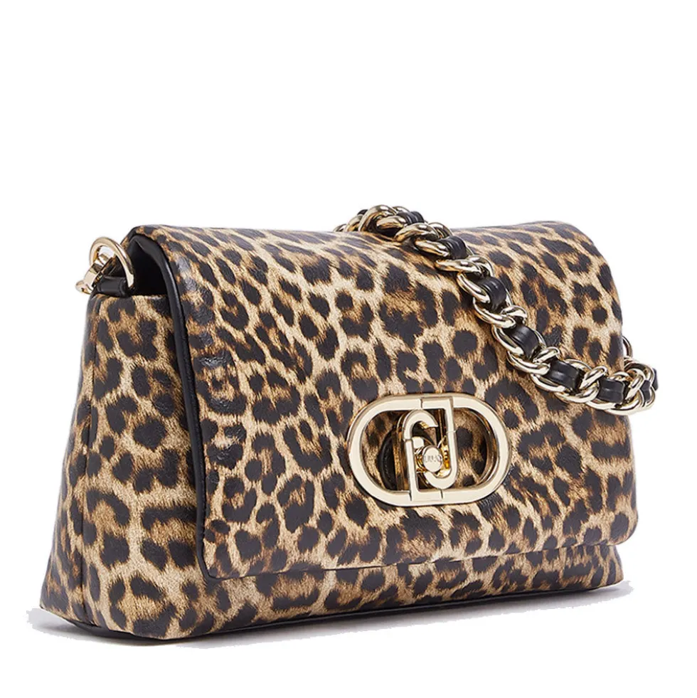 Borsa Donna Media a Spalla LIU JO Better linea La Puffy stampa Animalier