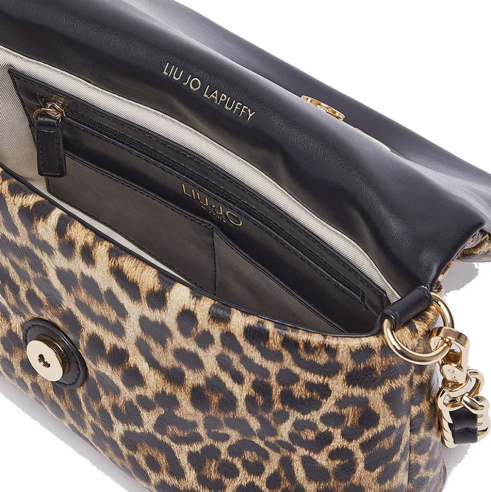 Borsa Donna Media a Spalla LIU JO Better linea La Puffy stampa Animalier