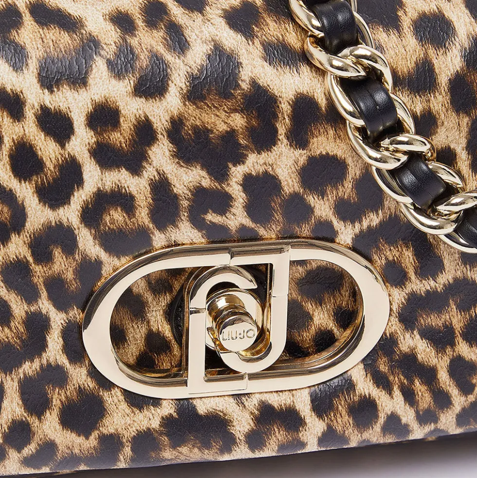 Borsa Donna Media a Spalla LIU JO Better linea La Puffy stampa Animalier