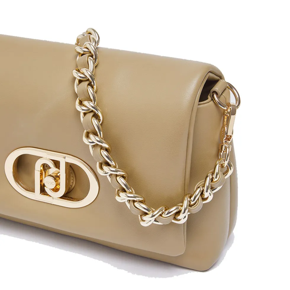 Borsa Donna Media a Spalla LIU JO Better linea La Puffy color Fango