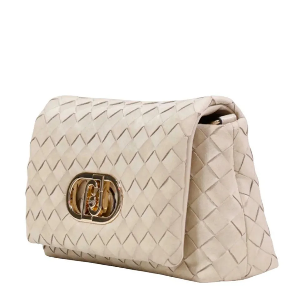 Borsa Donna Media a Spalla LIU JO Better linea La Puffy Intrecciata Beige