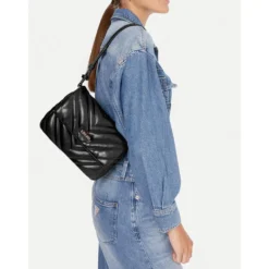 Borsa Donna Media a Spalla LIU JO Matelassè Nera