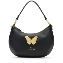 Borsa Donna Mezzaluna a Spalla Media BRACCIALINI linea Beth Jewels Nera