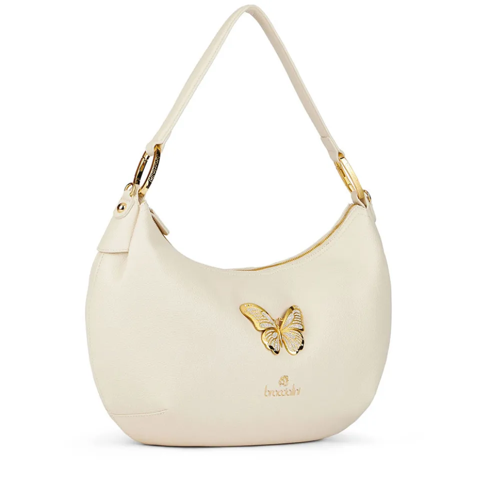 Borsa Donna Mezzaluna a Spalla BRACCIALINI linea Beth Jewels Beige