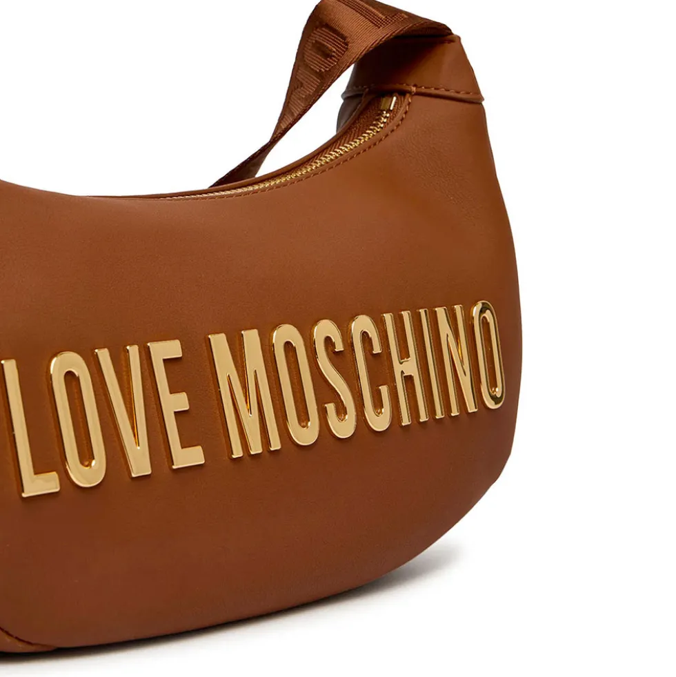 Borsa Donna Mezzaluna con Tracolla LOVE MOSCHINO linea Bold Bag Marrone