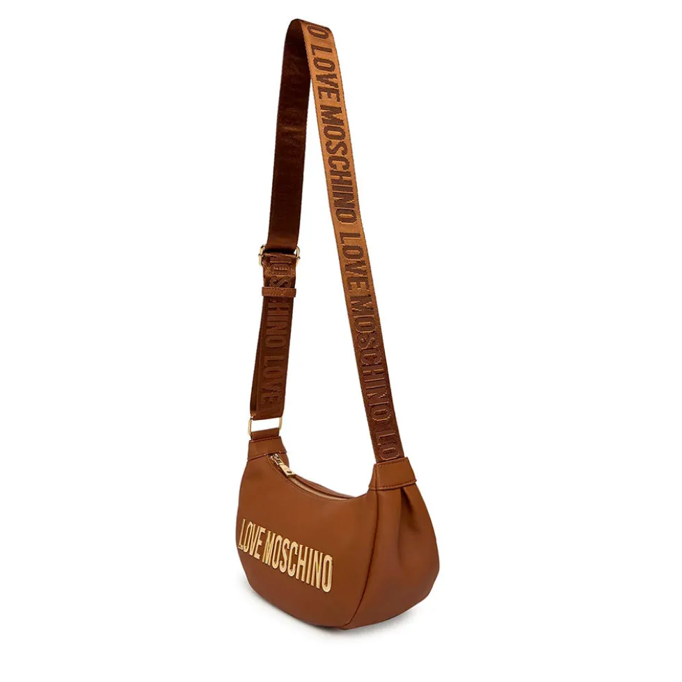 Borsa Donna Mezzaluna con Tracolla LOVE MOSCHINO linea Bold Bag Marrone