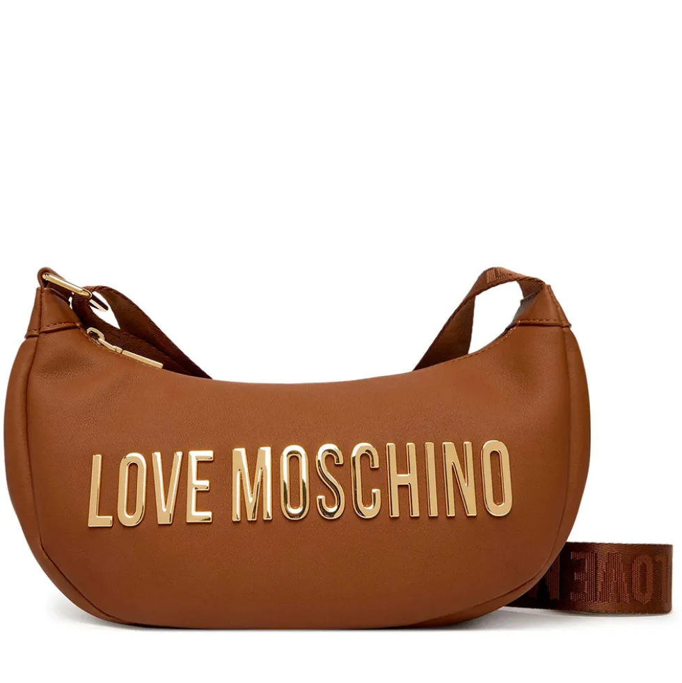 Borsa Donna Mezzaluna con Tracolla LOVE MOSCHINO linea Bold Bag Marrone
