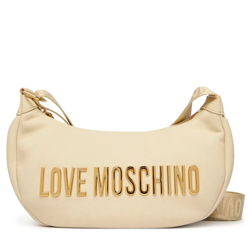 Borsa Donna Mezzaluna con Tracolla LOVE MOSCHINO linea Bold Bag Avorio