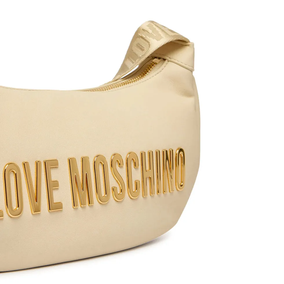 Borsa Donna Mezzaluna con Tracolla LOVE MOSCHINO linea Bold Bag Avorio