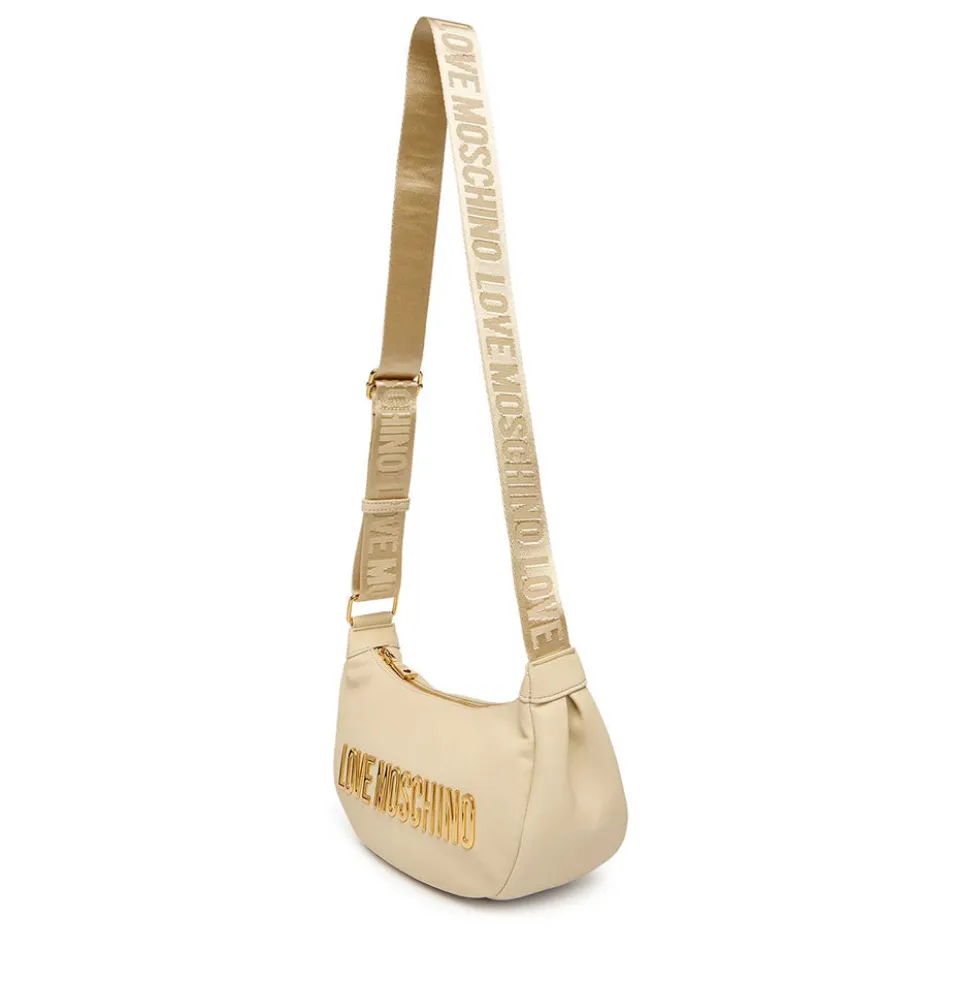 Borsa Donna Mezzaluna con Tracolla LOVE MOSCHINO linea Bold Bag Avorio