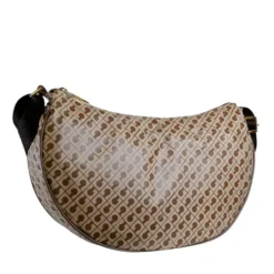 Borsa Donna Mezzaluna GHERARDINI in Tessuto Softy colore Tabacco - Burro