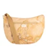 Borsa Donna Mezzaluna Grande 1A Classe Alviero Martini linea Soft Petals in Tessuto Soft Geo Classic e Avorio LE54