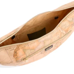 Borsa Donna Mezzaluna Grande 1A Classe Alviero Martini linea Soft Petals in Tessuto Soft Geo Classic e Nero LE54