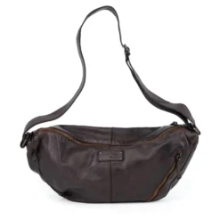 Borsa Donna Mezzaluna Large a Tracolla GIANNI CONTI linea Graciela in Pelle Nera