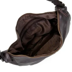 Borsa Donna Mezzaluna Large a Tracolla GIANNI CONTI linea Graciela in Pelle Nera