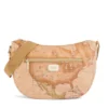 Borsa Donna Mezzaluna Media 1A Classe Alviero Martini linea Soft Petals in Tessuto Soft Geo Classic e Avorio LE55