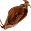 Borsa Donna Mezzaluna Small a Tracolla GIANNI CONTI linea Fiorella in Pelle color Cognac