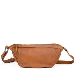 Borsa Donna Mezzaluna Small a Tracolla GIANNI CONTI linea Fiorella in Pelle color Cognac