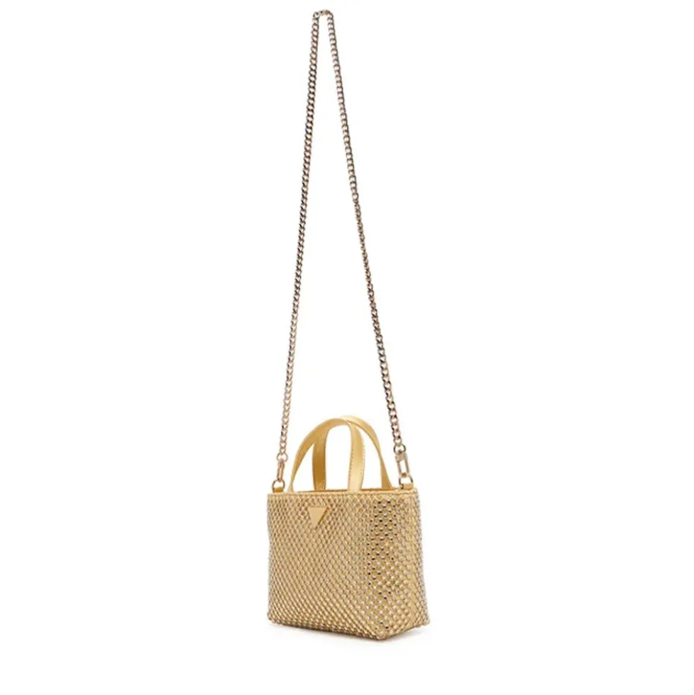 Borsa Donna Mini a Mano GUESS Linea Tasmin colore Gold