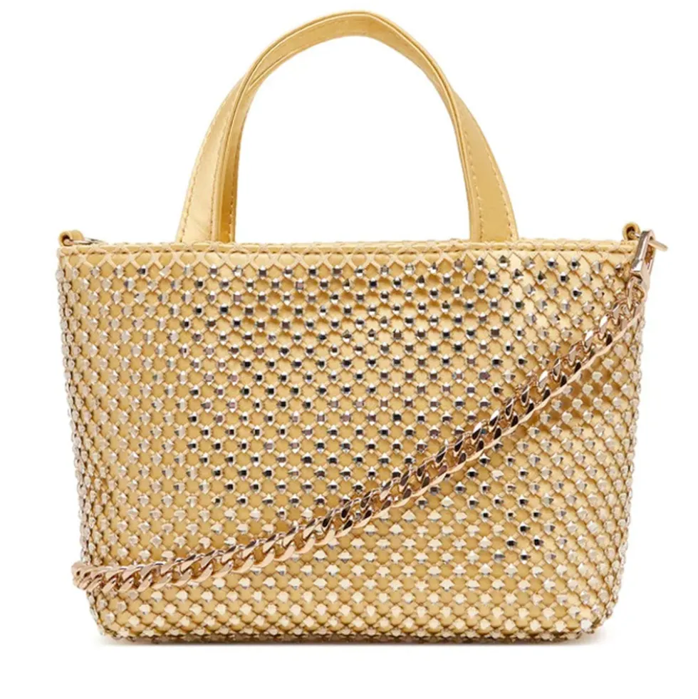 Borsa Donna Mini a Mano GUESS Linea Tasmin colore Gold