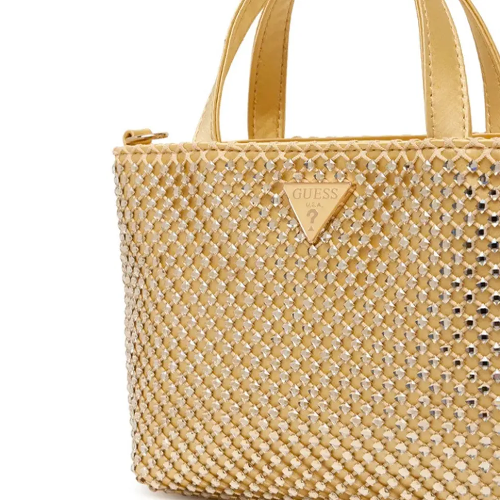 Borsa Donna Mini a Mano GUESS Linea Tasmin colore Gold