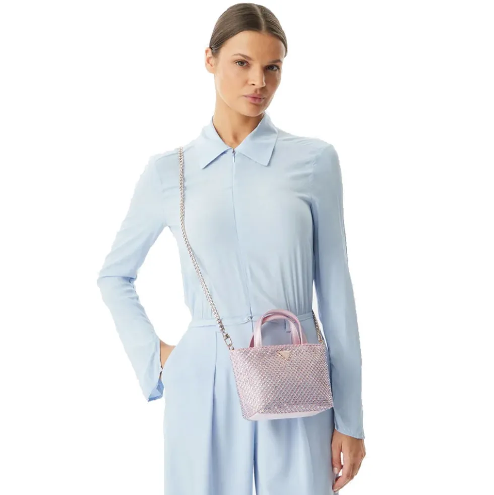 Borsa Donna Mini a Mano GUESS Linea Tasmin colore Light Rose