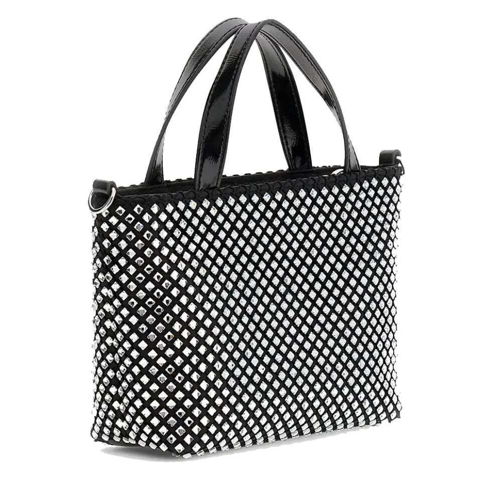 Borsa Donna Mini a Mano GUESS Linea Tasmin Colore Nero