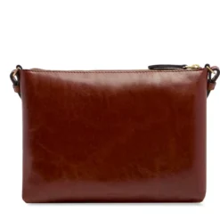Borsa Donna Piatta a Tracolla THE BRIDGE linea Frida in Pelle Marrone