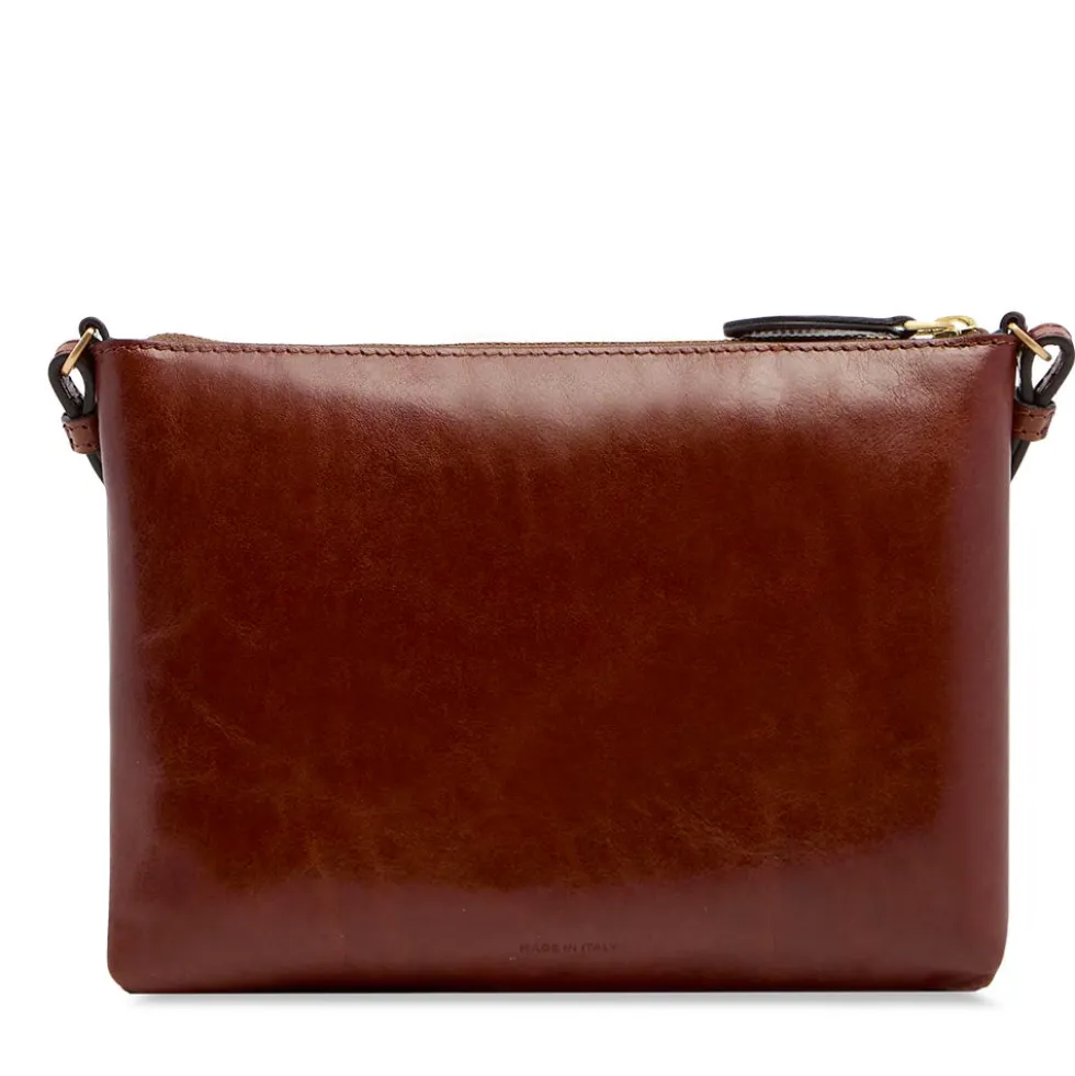 Borsa Donna Piatta a Tracolla THE BRIDGE linea Frida in Pelle Marrone