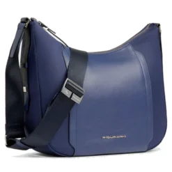 Borsa Donna PIQUADRO linea Circle in Tessuto e Pelle Colore Blu Misura Grande - BD6658W92T