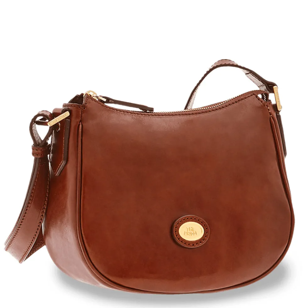 Borsa Donna Sacca a Tracolla Piccola The Bridge in Pelle Marrone linea Story