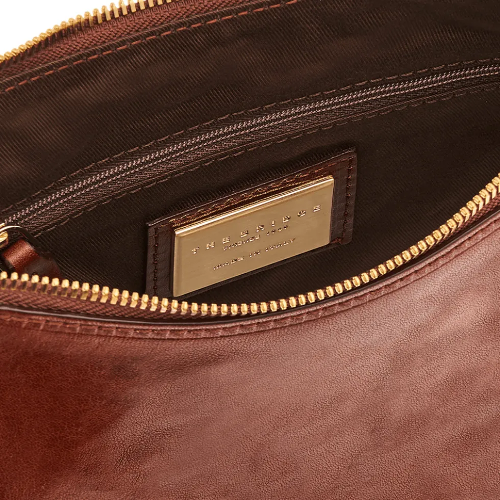 Borsa Donna Sacca a Tracolla Piccola The Bridge in Pelle Marrone linea Story