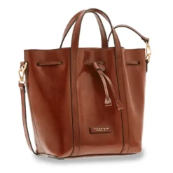 Borsa Donna Secchiello a Mano THE BRIDGE linea Vittoria in Pelle Marrone