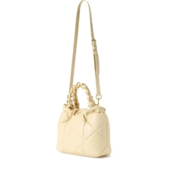 Borsa Donna Secchiello Small LOVE MOSCHINO linea Embossed Trapuntata color Burro