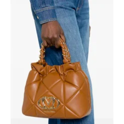 Borsa Donna Secchiello Small LOVE MOSCHINO linea Embossed Trapuntata color Burro