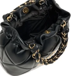 Borsa Donna Secchiello Small LOVE MOSCHINO linea Embossed Trapuntata Nera