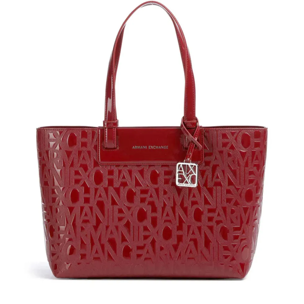 Borsa Donna Shopper a Spalla ARMANI EXCHANGE colore Red Dahlia Lucido Linea Liz