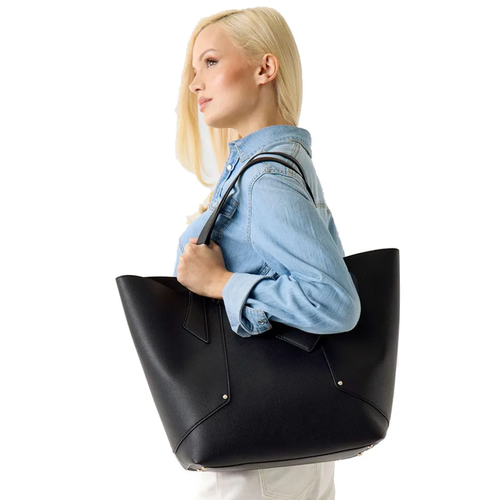 Borsa Donna Shopper a Spalla GUESS Linea Darcy Colore Nero