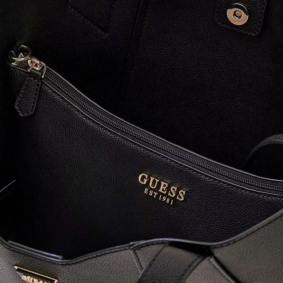 Borsa Donna Shopper a Spalla GUESS Linea Darcy Colore Nero