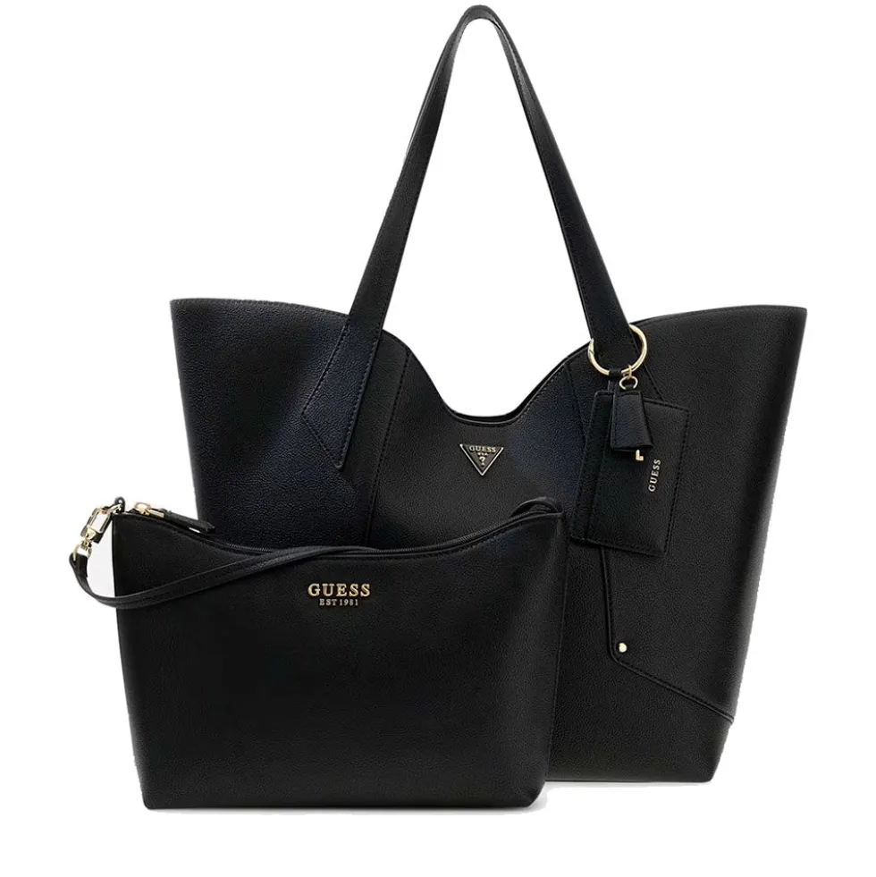 Borsa Donna Shopper a Spalla GUESS Linea Darcy Colore Nero