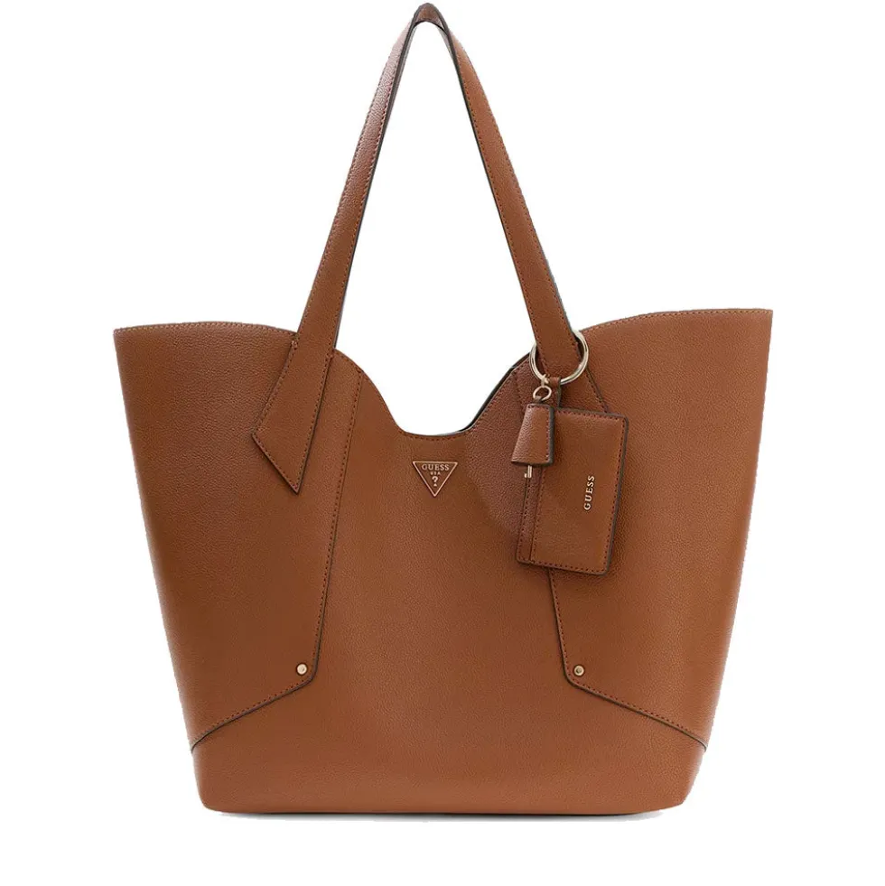 Borsa Donna Shopper a Spalla GUESS Linea Darcy Colore Cognac