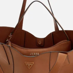 Borsa Donna Shopper a Spalla GUESS Linea Darcy Colore Cognac