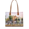 Borsa Donna Shopper a Spalla Y NOT YES-602 stampa Flower River