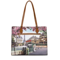 Borsa Donna Shopper a Spalla Y NOT YES-602 stampa Emily in Paris