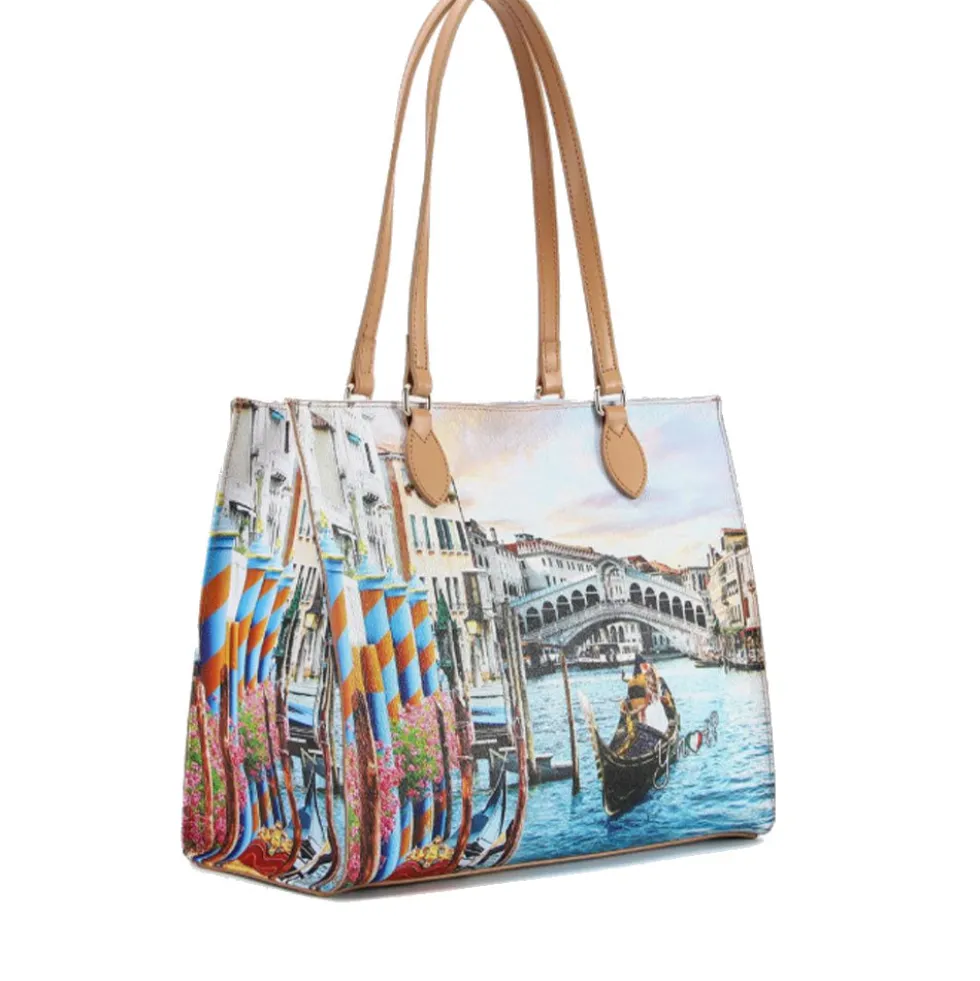 Borsa Donna Shopper a Spalla Y NOT YES-602 stampa Dream in Venice