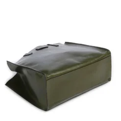 Borsa Donna Shopper THE BRIDGE Linea Mirra in Pelle Verde Maggiorana