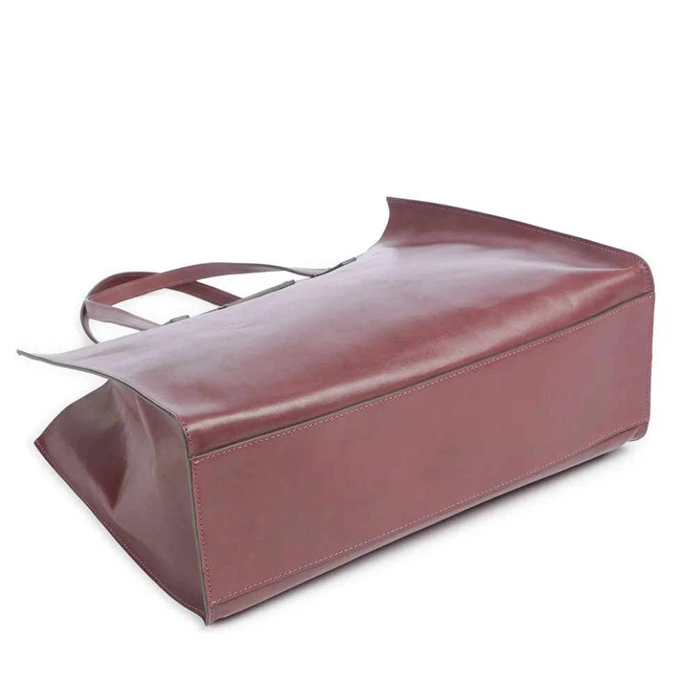 Borsa Donna Shopper THE BRIDGE Linea Mirra in Pelle Viola Orchidea